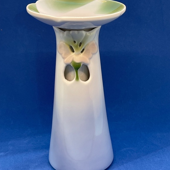 Bing & Grondahl 1987 Copenhagen Porcelain Floral Candle Holder/Vase Combo LTD ED - Picture 1 of 8